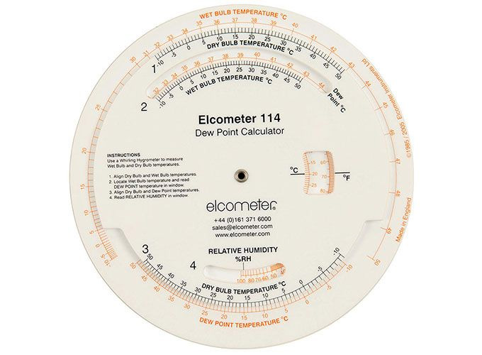 Elcometer 114 Dewpoint Calculator